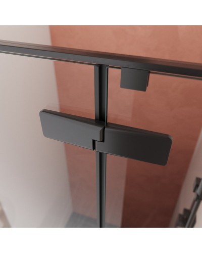 Душевая дверь в нишу CEZARES LINER-B-12-90-C-NERO-L левая