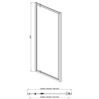 Душевая дверь 90 см Aquatek AQ ARI PI 09020CH прозрачное