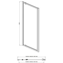 Душевая дверь 90 см Aquatek AQ ARI PI 09020CH прозрачное