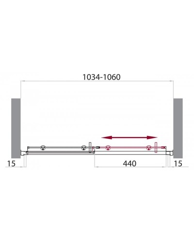 Душевая дверь в нишу BelBagno UNO-BF-1-105-C-Cr