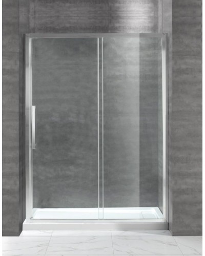 Душевая дверь в нишу Cezares Lux Soft W-BF-1 140 профиль Хром стекло прозрачное