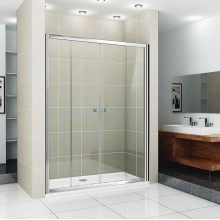 Душевая дверь Cezares Pratico 160 PRATICO-BF-2-160-C-Cr профиль Хром стекло прозрачное