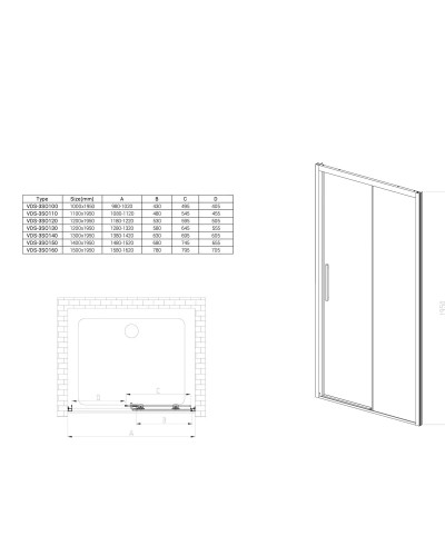 Душевая дверь 120 см Vincea Soft VDS-3SO120CL прозрачное