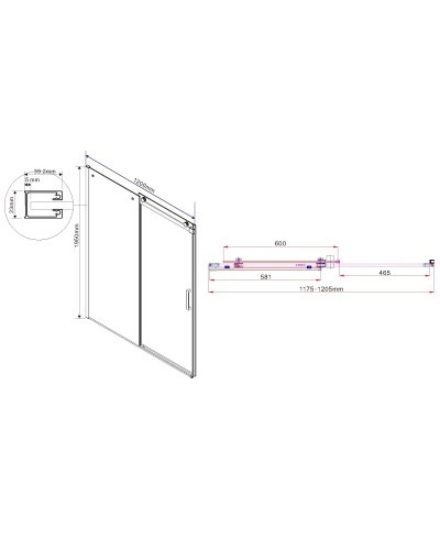 Душевая дверь 120 см Vincea Como VPS-1C120CL прозрачное
