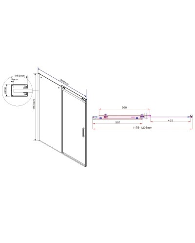 Душевая дверь 120 см Vincea Como VPS-1C120CG тонированное