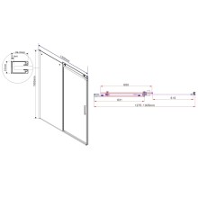 Душевая дверь 130 см Vincea Como VPS-1C130CL прозрачное