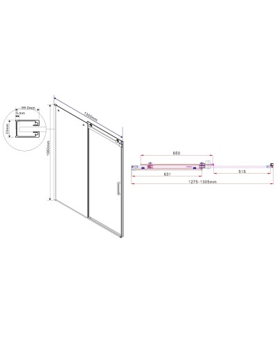 Душевая дверь 130 см Vincea Como VPS-1C130CL прозрачное