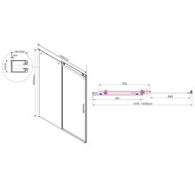 Душевая дверь 140 см Vincea Como VPS-1C140CL прозрачное