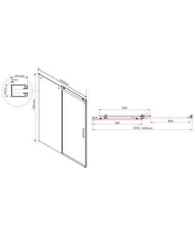 Душевая дверь 140 см Vincea Como VPS-1C140CL прозрачное