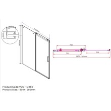 Душевая дверь 150 см Vincea Como VPS-1C150CL прозрачное