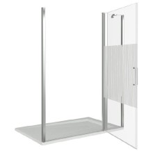 Душевая дверь Good Door Pandora WTW-140-T-CH 140 профиль Хром стекло с узором Тростник