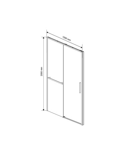 Душевая дверь 120 см Vincea Slim Soft VDS-1SS120CLB прозрачное