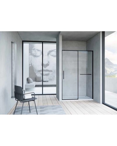 Душевая дверь 140 см Vincea Slim Soft VDS-1SS140CLB прозрачное