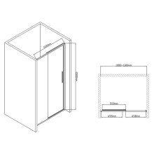 Душевая дверь 110 см Vincea Slim-U VDS-2SU110CL прозрачное