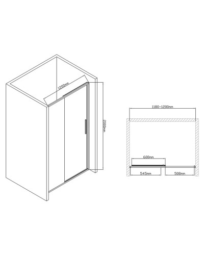 Душевая дверь 120 см Vincea Slim-U VDS-2SU120CL прозрачное