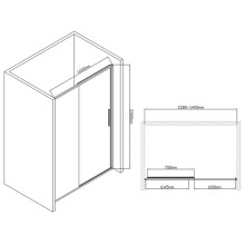 Душевая дверь 140 см Vincea Slim-U VDS-2SU140CL прозрачное