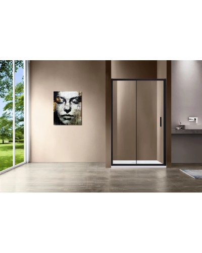 Душевая дверь 140 см Vincea Garda VDS-1G140CLB прозрачное