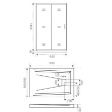 Душевая дверь Good Door Infinity WTW-110-C-CH 110 профиль Хром стекло прозрачное