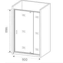 Душевая дверь Good Door Orion WTW-PD-90-С-СH 90 профиль Хром стекло прозрачное