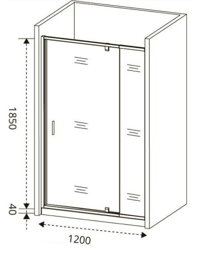 Душевая дверь Good Door Orion WTW-PD-120-С-СH 120 профиль Хром стекло прозрачное