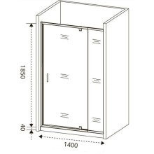 Душевая дверь Good Door Orion WTW-PD-140-C-CH 140 профиль Хром стекло прозрачное