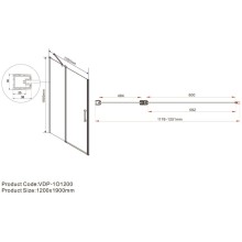 Душевая дверь 120 см Vincea Orta VPP-1O120CL прозрачное