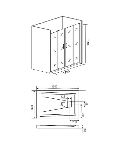 Душевая дверь Good Door Infinity WTW-TD-150-C-CH 150 профиль Хром стекло прозрачное
