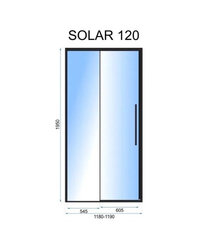 Душевая дверь 119 см Rea Solar REA-K6548 прозрачное