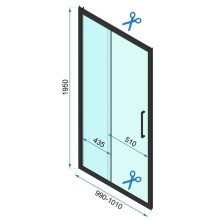 Душевая дверь 100 см Rea Rapid Slide REA-K5611 прозрачное