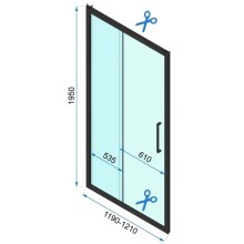 Душевая дверь 120 см Rea Rapid Slide REA-K5614 прозрачное
