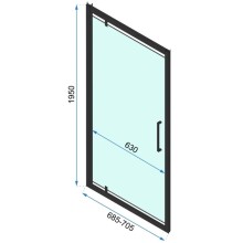 Душевая дверь 70 см Rea Rapid Swing REA-K6407 прозрачное