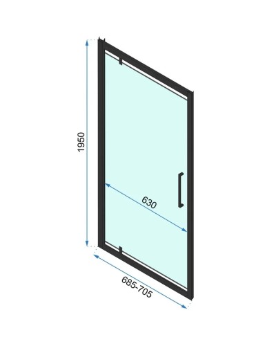 Душевая дверь 70 см Rea Rapid Swing REA-K6407 прозрачное