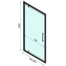 Душевая дверь 80 см Rea Rapid Swing REA-K6408 прозрачное