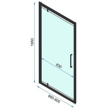 Душевая дверь 90 см Rea Rapid Swing REA-K6409 прозрачное