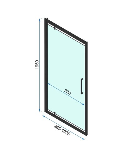 Душевая дверь 100 см Rea Rapid Swing REA-K6410 прозрачное