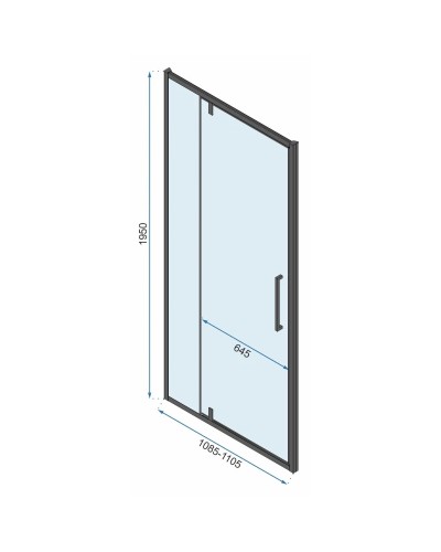 Душевая дверь 110 см Rea Rapid Swing REA-K6411 прозрачное