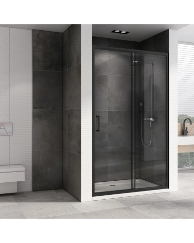 Душевая дверь 150 см Abber Schwarzer Diamant AG30150B прозрачное