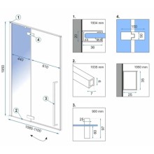 Душевая дверь 110 см Rea Fargo REA-K6325 прозрачное