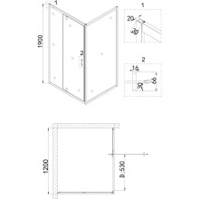 Душевая дверь 120 см Niagara NG-43-12AG прозрачное