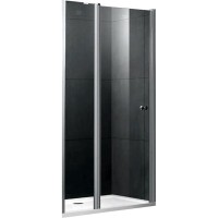 Душевая дверь в нишу Gemy New Rockcoco 100х190 латунный кронштейн профиль Хром стекло прозрачное