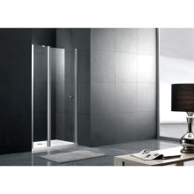 Душевая дверь в нишу Gemy New Rockcoco 100х190 латунный кронштейн профиль Хром стекло прозрачное