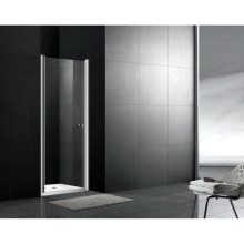 Душевая дверь в нишу Gemy New Rockcoco 80х190 профиль Хром стекло прозрачное