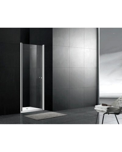 Душевая дверь в нишу Gemy New Rockcoco 80х190 профиль Хром стекло прозрачное