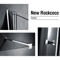 Душевая дверь в нишу Gemy New Rockcoco 100х190 профиль Хром стекло прозрачное