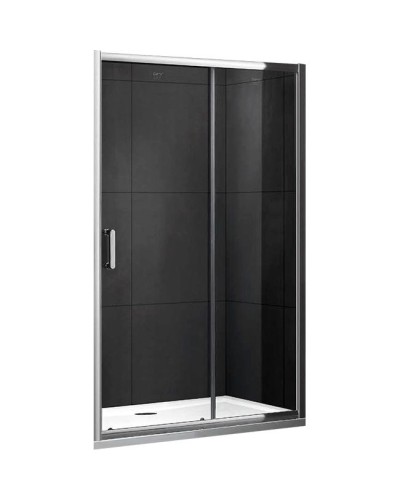 Душевая дверь в нишу Gemy Victoria 120х190 профиль Хром стекло прозрачное