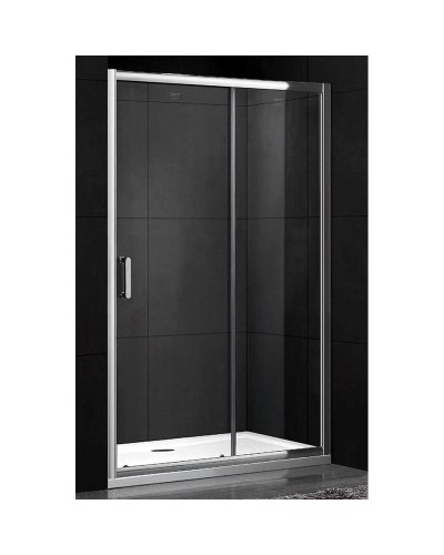 Душевая дверь в нишу Gemy Victoria 120х190 профиль Хром стекло прозрачное