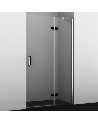 Душевая дверь WasserKRAFT Aller 120 R 10H05RBLACK MATT профиль Хром матовый стекло прозрачное