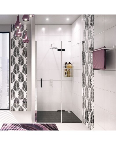 Душевая дверь WasserKRAFT Aller 120 R 10H05RBLACK MATT профиль Хром матовый стекло прозрачное