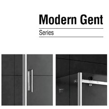 Душевая дверь в нишу Gemy Modern Gent 120х200 профиль Хром стекло прозрачное