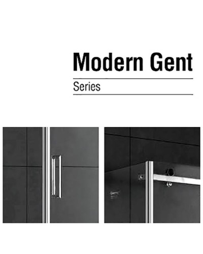 Душевая дверь в нишу Gemy Modern Gent 120х200 профиль Хром стекло прозрачное